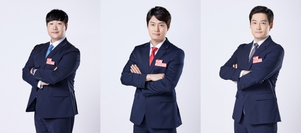 tvN이 독점 중계하는 '유로2020' 캐스터로 나서는 배성재, 이인환, 박용식.