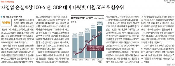 중앙일보 12월 13일자 6면 기사.