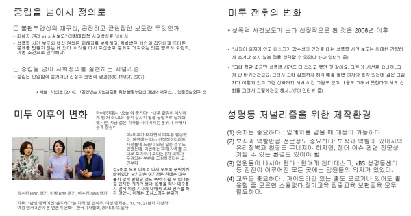 15일 언론노조 MBC본부 성평등위원회 주최로 열린 강연의 자료. ©언론노조 MBC본부 성평등위원회 제공