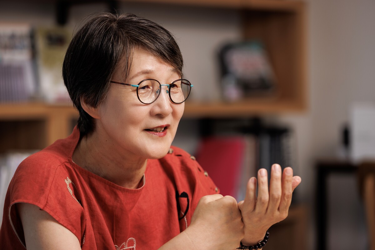 지난 7월 25일 서울 상암동 방송문화진흥회 이사장실에서 PD저널과 인터뷰하고 있는 권태선 방문진 이사장. ©김성헌 